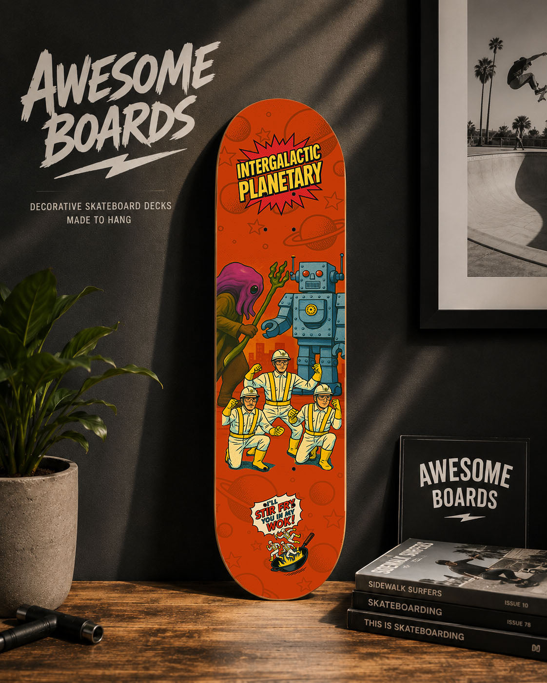 Intergalactic Planetary Decorative Skateboard Deck