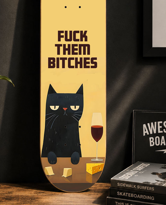 F**k Them Bitches Decorative Skateboard Deck | Wall Art
