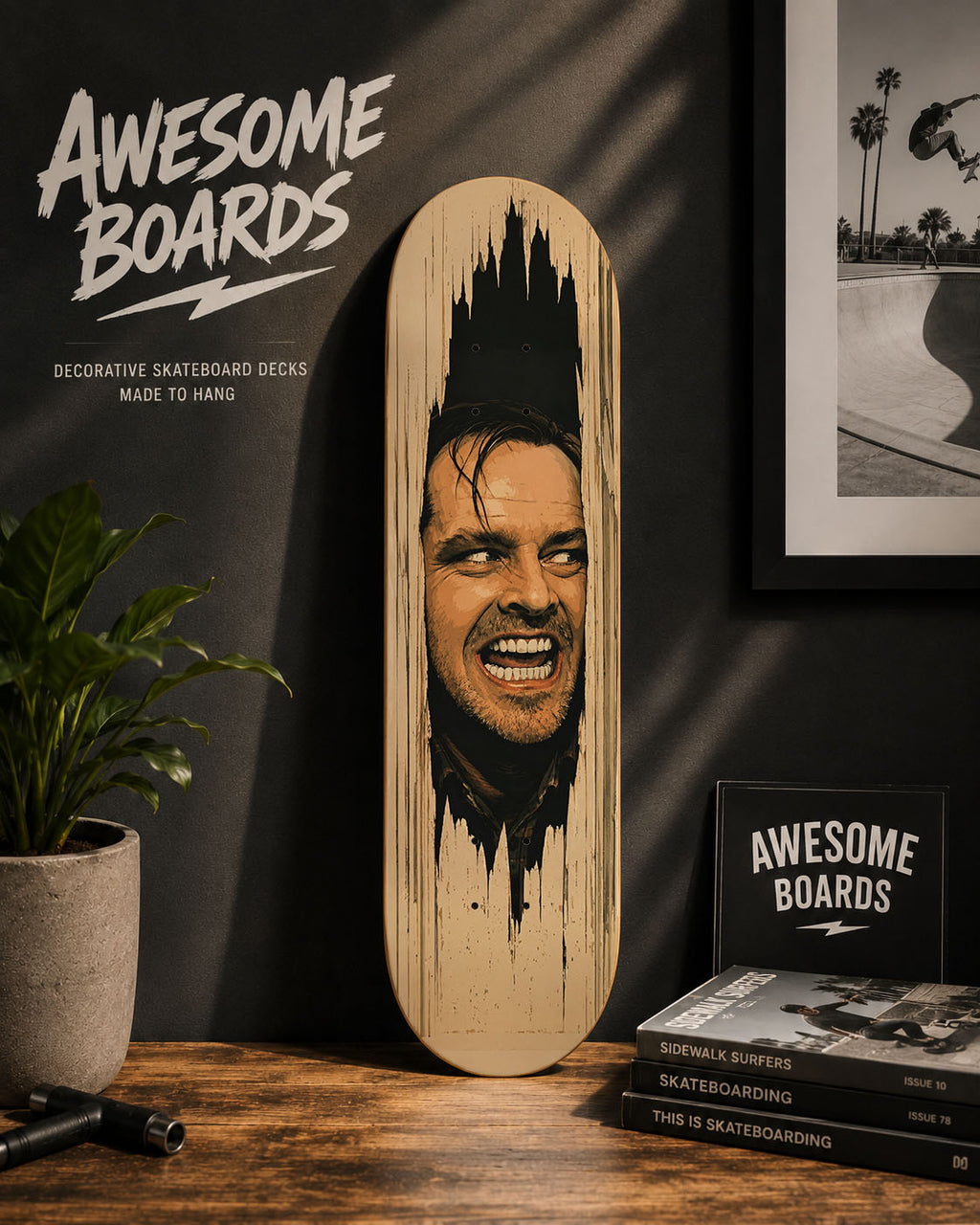The Shining inspired decorative skateboard wall art by Awesome Boards